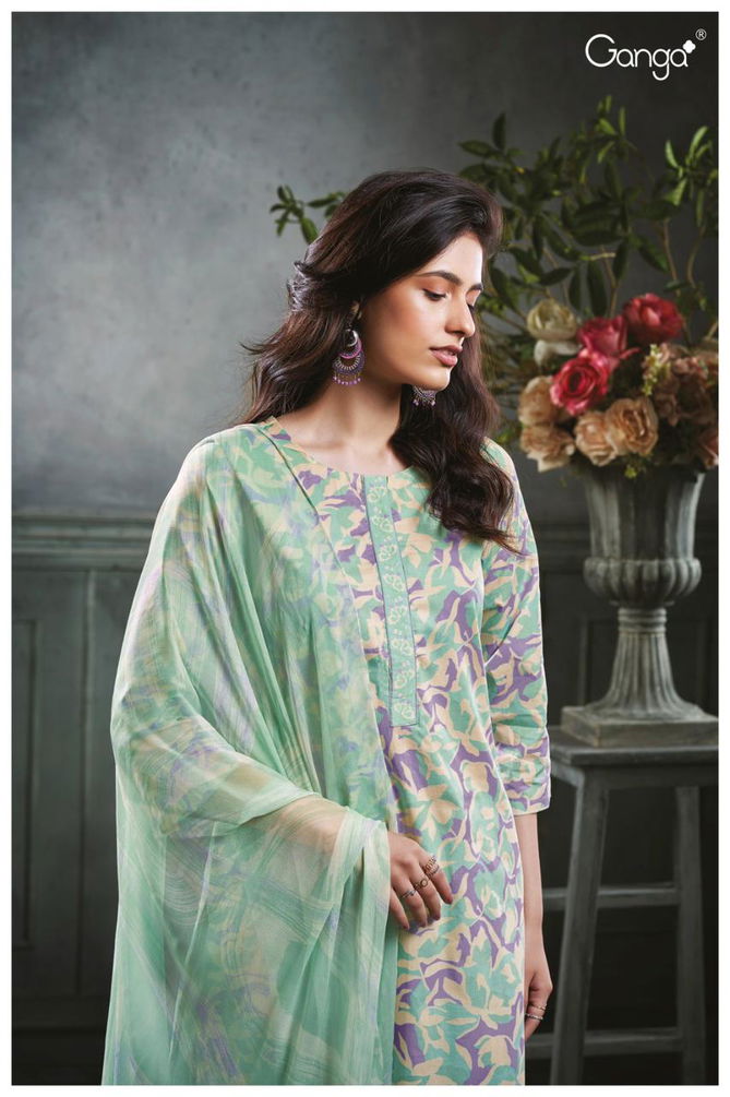 Mariela 2780 By Ganga Printed Premium Cotton Dress Material Wholesale Price In Surat